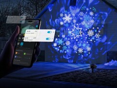 O projetor de luz para decoração externa da Govee (foto) foi lançado globalmente. (Fonte da imagem: Govee)