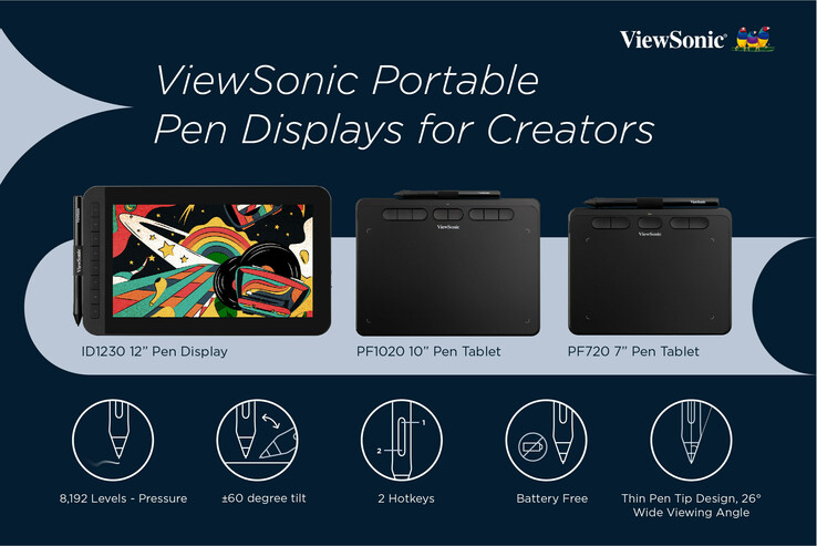 ViewSonic revela suas novas ferramentas de desenho/escrita para os criadores. (Fonte: ViewSonic)