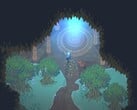 Uma imagem mostrando um ambiente em Moon Hunters.