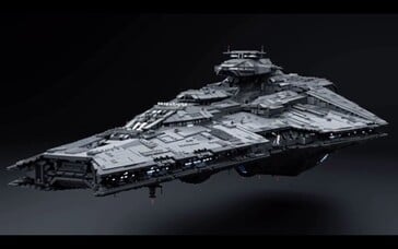 Nossa imagem de referência SHIP-001 do navio construído com peças de LEGO, captura de tela de nosso primeiro vídeo