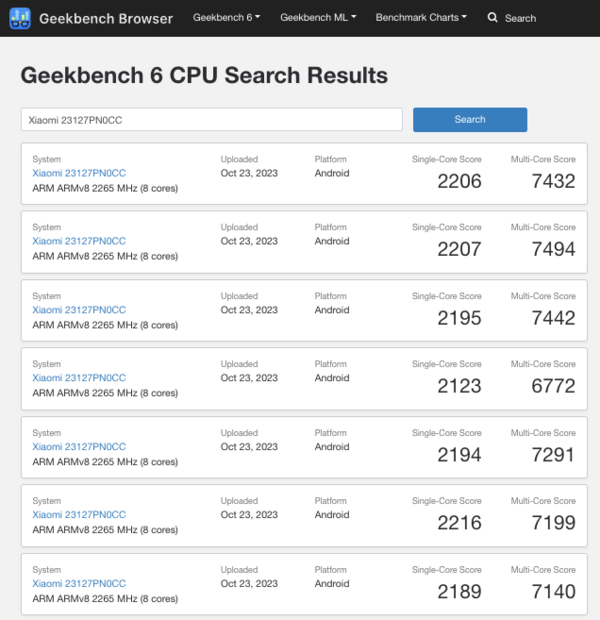 (Fonte da imagem: Geekbench)