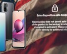 O texto em espanhol diz: "este dispositivo está bloqueado" - Redmi Note 10S fotografado. (Fonte da imagem: Xiaomi/Reddit/Unsplash - editado)