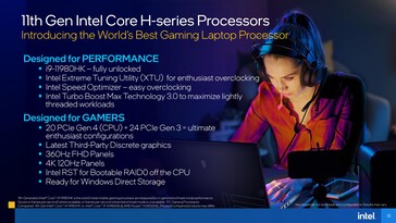 Características do Intel Core i9-11980HK. (Fonte: Intel)