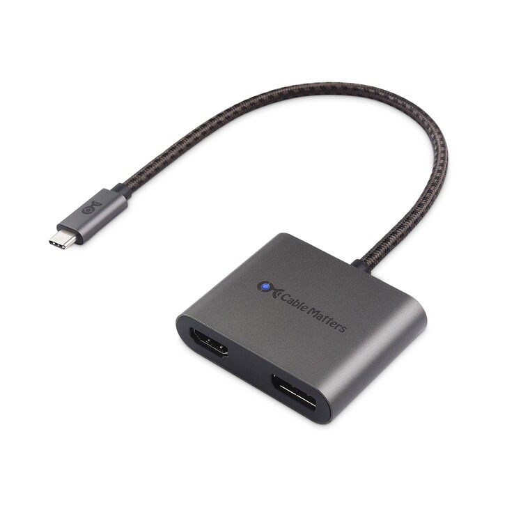 O novo HDMI USB-C para 8K e adaptador DisplayPort para cabos. (Fonte: Cable Matters)