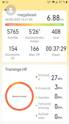 Realme Band running log