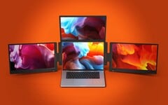 O Triple Boost 14 Pro adiciona três telas de 14 polegadas (Fonte da imagem: Aura Displays)