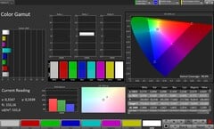 Espaço de cores (perfil: avançado, espaço de cores de destino: sRGB)