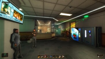 Na imagem: uma captura de tela da jogabilidade de Deus Ex: Human Revolution – Director’s Cut.