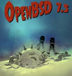 Pôster oficial do OpenBSD 7.5 (Fonte: OpenBSD)