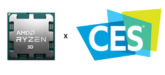 A AMD supostamente está anunciando Zen 4 CPUs com V-Cache 3D no CES 2023. (Fonte: AMD/CES-editado)