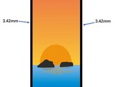 Gráfico não oficial do painel frontal do Samsung Galaxy S24 Ultra (Fonte: Ice universe)