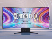 O Corsair Xenon Flex 45WQHD240 tem o primeiro visor OLED dobrável do mundo. (Fonte da imagem: Corsair)