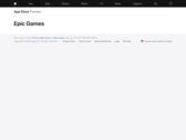 A página do desenvolvedor da loja de aplicativos online da Epic agora está em branco. (Fonte: Apple)