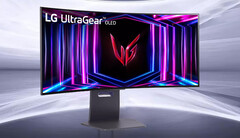 O UltraGear OLED 34GS95QE é um dos vários monitores curvos para jogos que a LG venderá ao longo de 2024. (Fonte da imagem: LG)