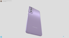 Um novo modelo Galaxy S21 FE. (Fonte: Evan Blass via SketchFab)