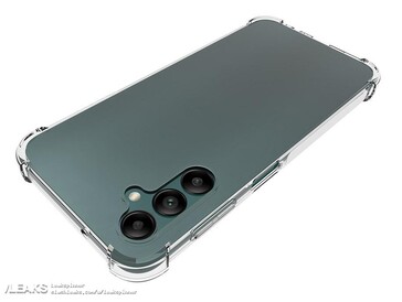 O "Galaxy A14 5G" é retratado em um caso claro antes de seu lançamento. (Fonte: Leakspinner via SlashLeaks)