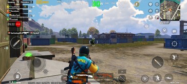 PUBG Mobile: predefinição HD, média de 30 fps.
