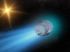 Uma imagem mostrando um objeto com uma cauda atrás dele. (Fonte da imagem: Robert Lea - Canva)