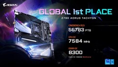 Gigabyte afirma que seu novo mobo é um recordista. (Fonte: Gigabyte)