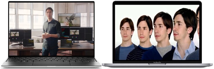 O Justin da Intel está tentando ignorar a voz da razão do Apple Mac's Justin. (Fonte da imagem: Dell/Intel/Apple - editado)