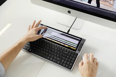O Teclado Multifuncional FICIHP é um teclado externo com a segunda tela do ZenBook Pro Duo. (Fonte da imagem: FICIHP)