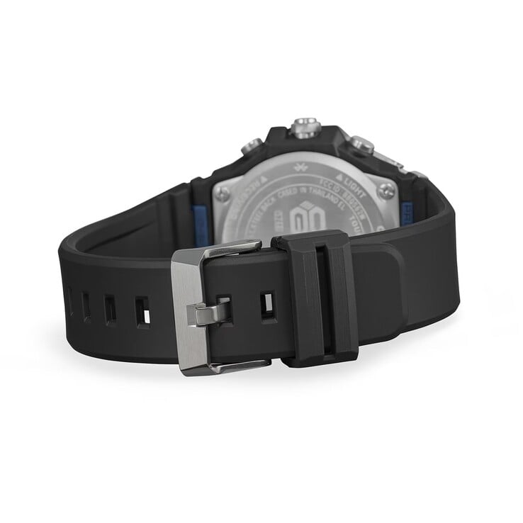 O GST-B1000-2A com pulseira de resina preta.