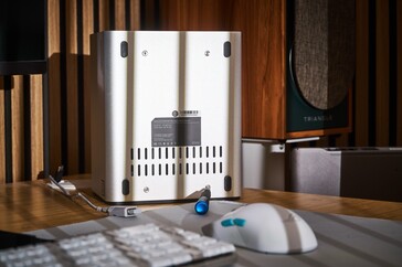 Para substituir os SSDs M.2, é necessário soltar quatro parafusos.