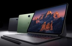 O OnePlus Pad 2 Pro deve ter suporte para caneta stylus e um estojo com teclado, como o OnePlus Pad Pro. (Fonte da imagem: OnePlus)