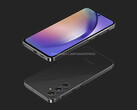 Uma renderização do "Galaxy A55". (Fonte: OnLeaks x MySmartPrice)