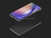 Uma renderização do "Galaxy A55". (Fonte: OnLeaks x MySmartPrice)