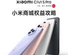 O Xiaomi Civi 5 Pro estará disponível em quatro cores. (Fonte da imagem: Xiaomi)
