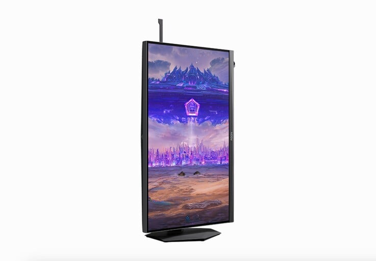 O monitor AOC Agon Pro também pode girar 90°.
