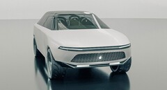 Apple O carro terá um &quot;carOS&quot; centralmente integrado, semelhante ao Tesla. (Fonte de imagem: Vanarama)