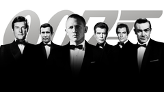 Uma imagem de atores proeminentes que interpretaram James Bond (fonte da imagem: Amazon MGM Studios)