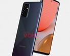 A Galaxy A72 (5G) render. (Fonte: Voz)