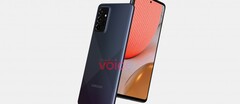 A Galaxy A72 (5G) render. (Fonte: Voz)