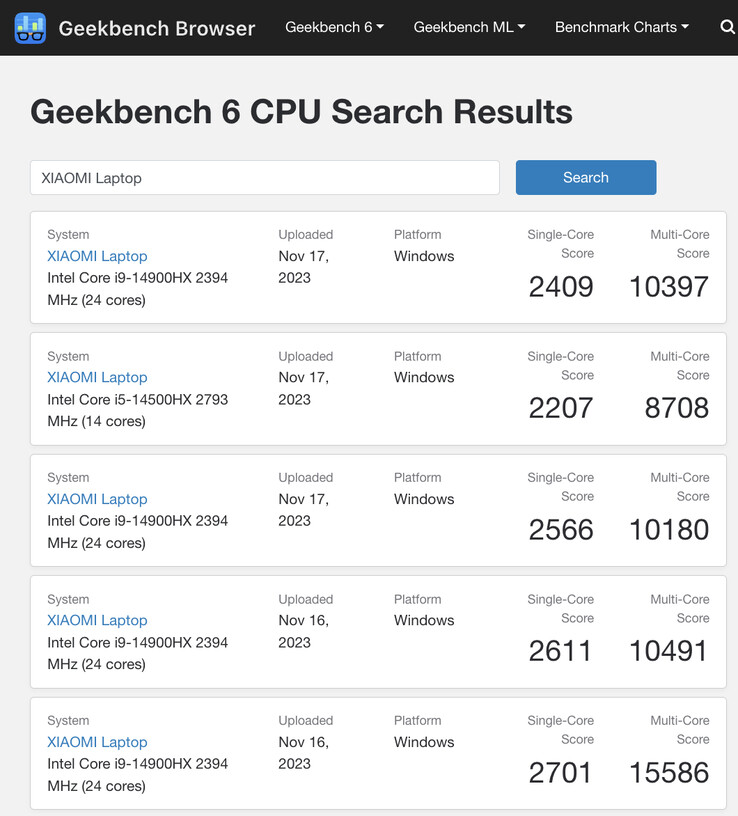 (Fonte da imagem: Geekbench)