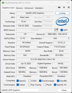 Gráficos UHD GPU-Z