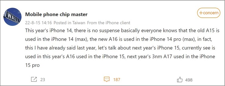 Apple reclamação do iPhone 15. (Fonte da imagem: Weibo - tradução automática)