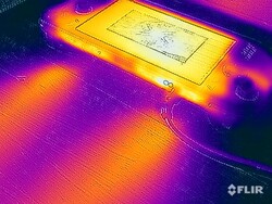 Exaustão do ventilador na parte superior
