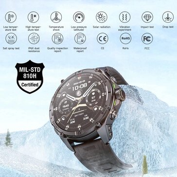 O smartwatch é anunciado como sendo durável em vários aspectos. (Fonte da imagem: Kumi)