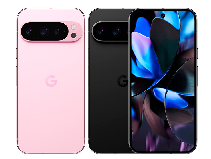 O Pixel 9 Pro em duas de suas quatro cores de lançamento. (Fonte da imagem: @MysteryLupin)