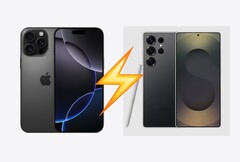 O Samsung Galaxy S25 Ultra deu ao iPhone 16 Pro Max uma corrida pelo seu dinheiro no teste de velocidade do PhoneBuff. (Fonte da imagem: Apple, Samsung, editado)