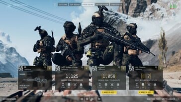 Uma das 5 telas pós-jogo.