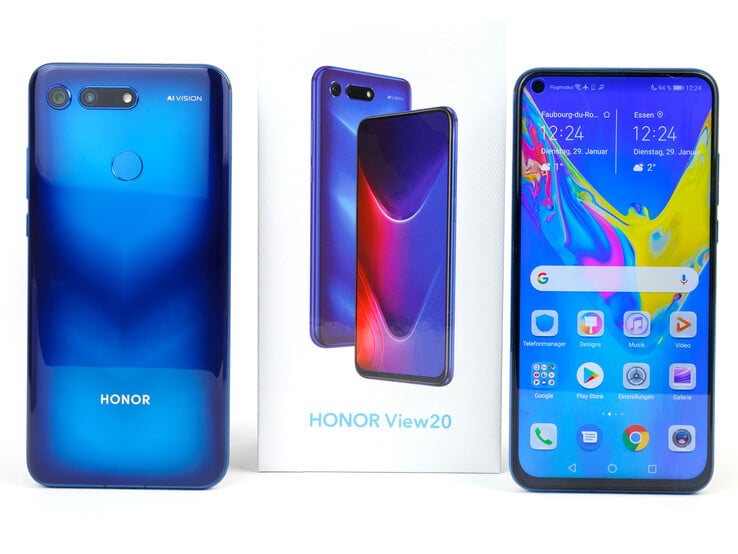 A look at the Honor View 20 at its packaging