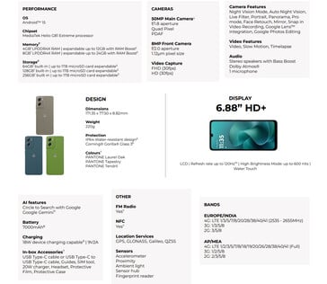 Especificações completas do smartphone (Fonte da imagem: Lenovo)
