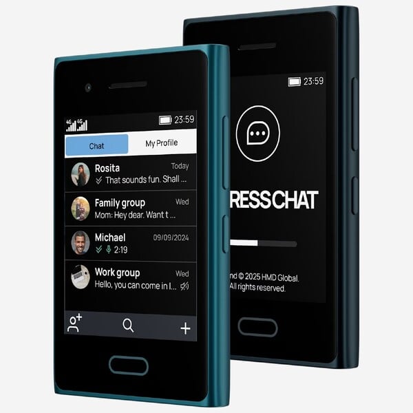 O HMD Touch 4G vem com um aplicativo de mensagens que também está disponível para Android e iOS. (Fonte da imagem: HMD)