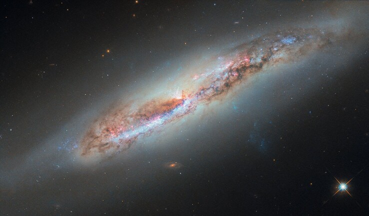 Imagem do Hubble da NBC 4388 (Fonte da imagem: ESA/Hubble, NASA, S. Veilleux, J. Wang e J. Greene)