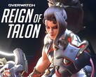 O banner da atualização de Overwatch Reign of Talon é mostrado