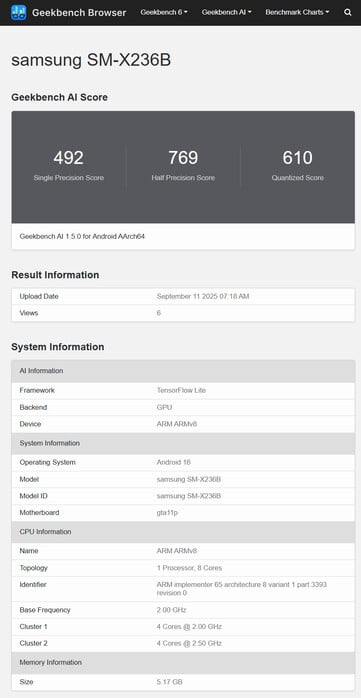 (Fonte da imagem: Geekbench)